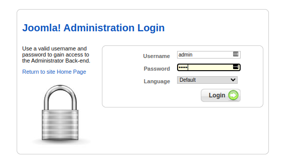 image of a joomla administration panel